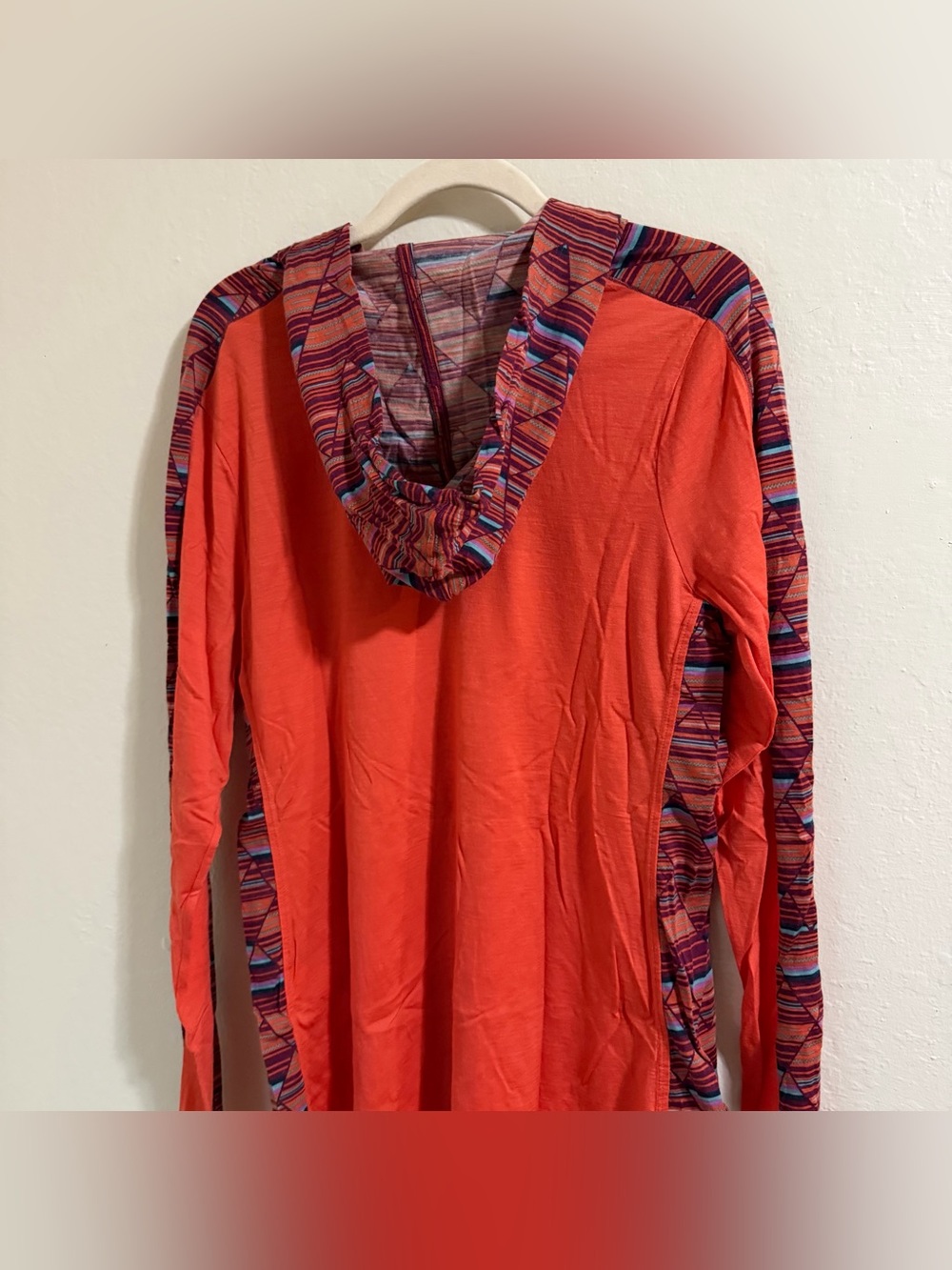 Smartwool Merino 150 Hooded Long Sleeve Women’s M Orange Wool Hiking Activewear - Picture 9 of 11